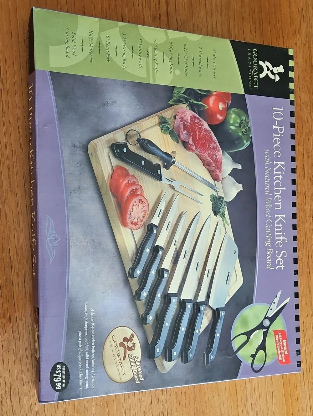 Gourmet Traditions 10 Piece Kitchen Knife Set